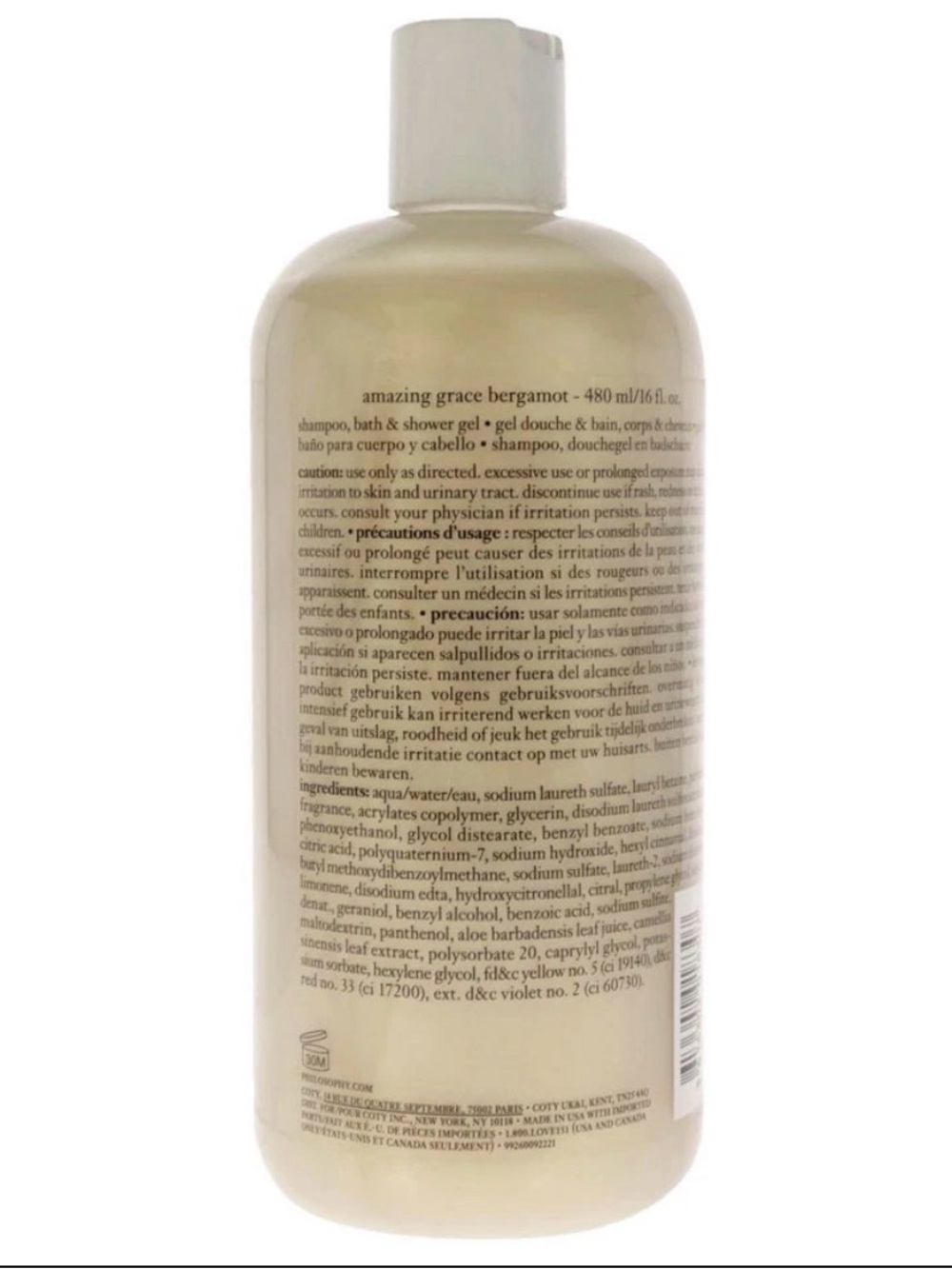 Philosophy Amazing Grace BERGAMOT  Shampoo, Bath & Shower Gel 16 oz NEW - Picture 2 of 4